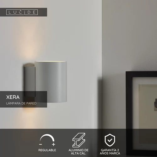Lucide XERA - Lámpara de pared - Ø 8 cm - 1xG9 - Blanco - USP